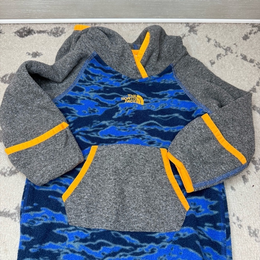 NORTH FACE Blue Camo Fleece Bunting Layering Snow Winter Suit